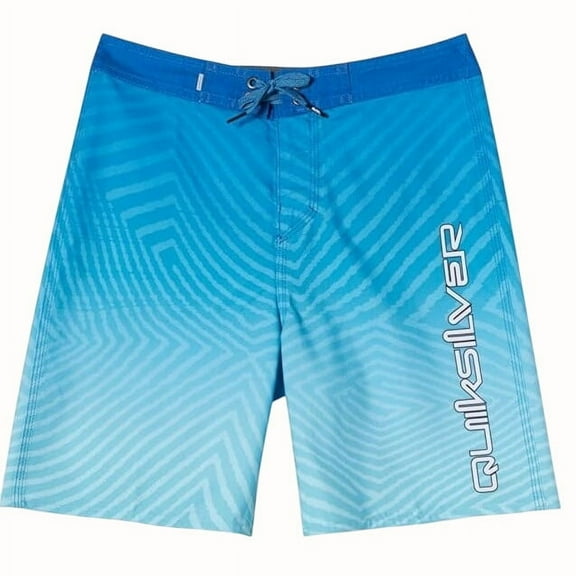 Quiksilver Boys 17 inch Board Shorts Pocket Blue Youth Size 27 Large 12-14