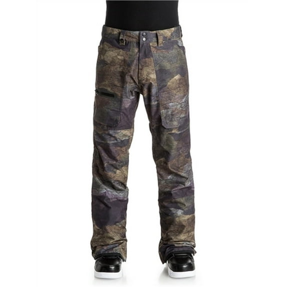 Quiksilver Dark Stormy Snow Pants Khaki Camo - Large
