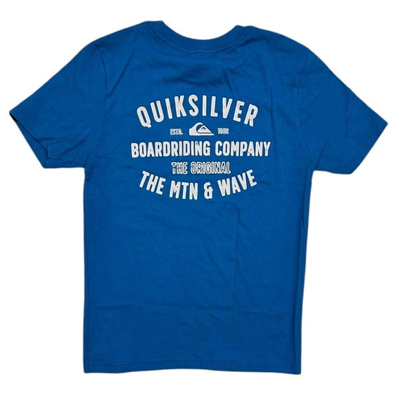 Quiksilver Kids' Boys' Youth T-Shirt 8-16 Surf Lockup Short Sleeve Tee (Small, Blue)