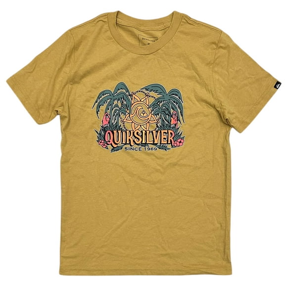 Quiksilver Kids' Boys' Youth T-Shirt Dala Jungle Short Sleeve Tee (Medium/12, Mustard)