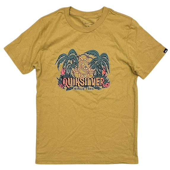 Quiksilver Kids' Boys' Youth T-Shirt Dala Jungle Short Sleeve Tee (Medium/12, Mustard)