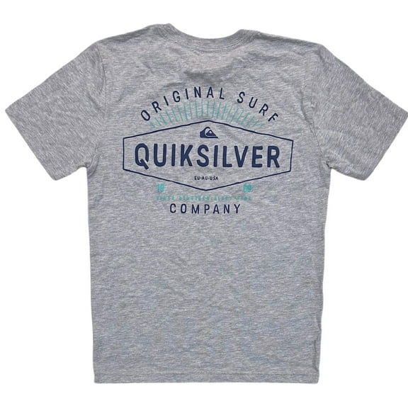 Quiksilver Kids' Boys' Youth T-Shirt Original Surf Short Sleeve Tee (Medium/12, Heather Grey)