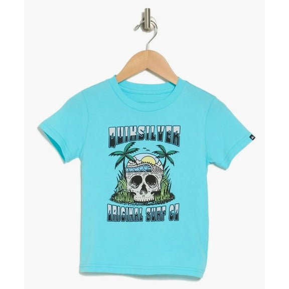 Quiksilver Little Boys T-Shirt 2T- 7X Eternal Vacation Short Sleeve Crewneck Tee (7, Capri)