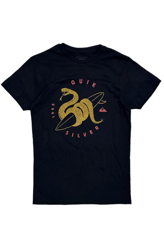 Men's 1969 Snake Wrapped Surfboard Graphic Tee T-Shirt (X-Large, Black)