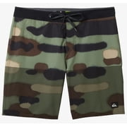 Quiksilver Mens Boardshorts Highline Straight Leg 19" Swimming Trunk Shorts 30, Camo