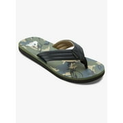 Quiksilver Mens Carver Print Flip Flop Sandals Black/Green/Grey - AQYL101240-XKGS BLACK/GREEN/GREY