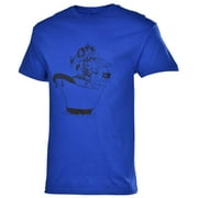 Quiksilver Mens Chicks Dig Me Graphic T-Shirt Royal Blue, Small