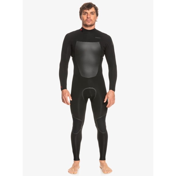 Quiksilver Men's Full Wetsuit 3/2mm Marathon Sessions Back Zip Suit (Large, Black)