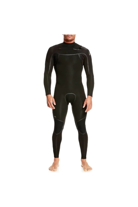 Men's Full Wetsuit 4/3mm Everyday Sessions LFS Chest Zip Suit (X-Large Short (XLS), Black)
