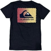 Quiksilver Men's Gradient Fade Graphic Logo Tee T-Shirt (Medium, Black)
