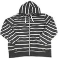 thumbnail image 1 of Quiksilver Men's Macker Fashion Hoodie Charcoal Grey Striped, 1 of 1