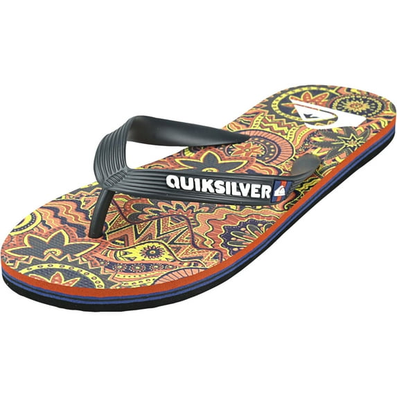 Quiksilver Men's Molokai Highline Dreamer Black / Orange Blue Sandal - 7M