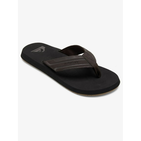 Quiksilver Men's Monkey Wrench Flip Flop Sandals Brown/Black/Brown - AQYL100048-XCKC BROWN/BLACK/BROWN