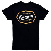 Quiksilver Men's Mountain & Wave Logo Graphic Print Tee T-Shirt (Medium, Black)