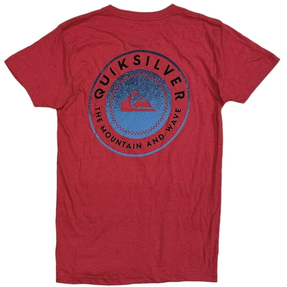 Quiksilver Men's Mountain and Wave Graphic Print Heather Red Tee T-Shirt (X-Large, Heather Red)