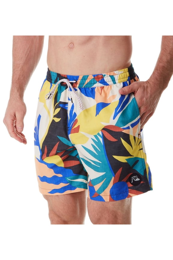 Men's No Destination Tropical 16" Volley Swimming Boardshorts (Medium, Multi)