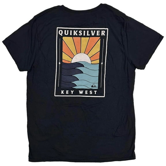 Quiksilver Men's No Sunny Days Florida Key West Tee T-Shirt (Medium, Black)