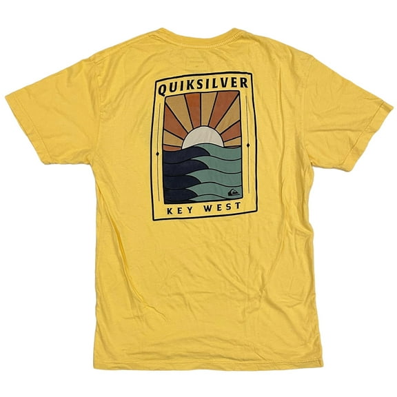 Quiksilver Men's No Sunny Days Florida Key West Tee T-Shirt (Medium, Yellow)