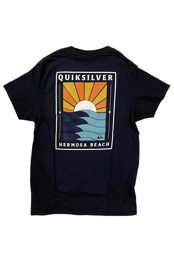 Men's No Sunny Days Hermosa Beach Tee T-Shirt (Small, Black)