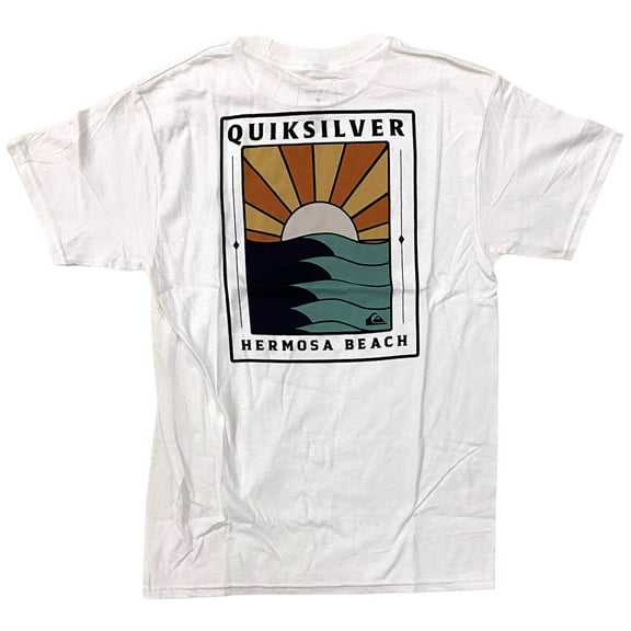 Quiksilver Men's No Sunny Days Hermosa Beach Tee T-Shirt (Small, White)