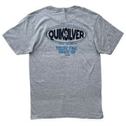 QUIKSILVER Men's Retro Logo New Jersey Graphic Tee T-Shirt in Heather Grey (Small, Heather Grey)