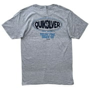 Quiksilver Men's Retro Logo New Jersey Graphic Tee T-Shirt in Heather Grey (XX-Large, Heather Grey)
