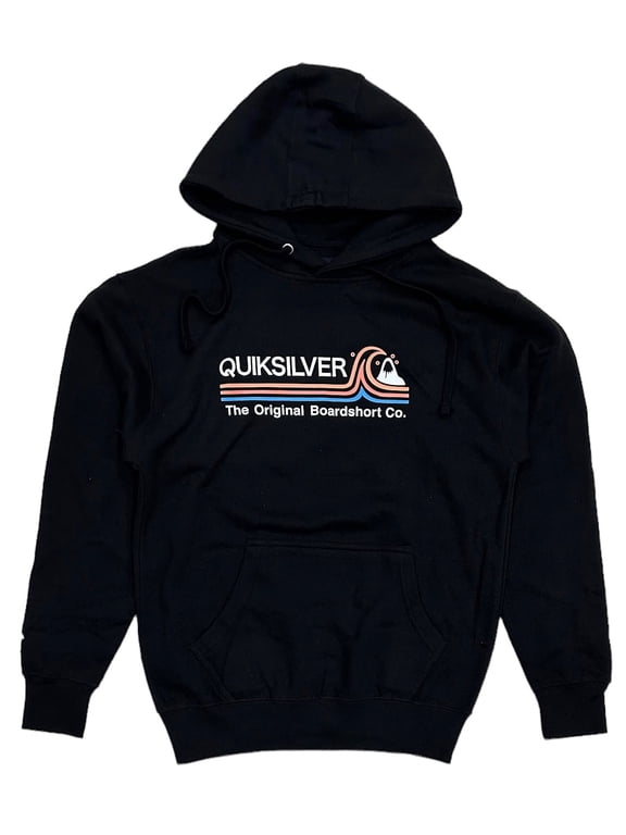 Men's Retro Logo The Original Boardshort Company Hoodie Sweatshirt (Small, Black)
