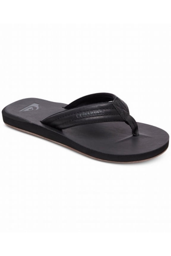 Men's Sandals 7M Solid Carver Nubuck Flip-Flops   Black 7