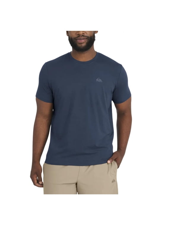 Men's Short Sleeve Stretch Active Tee Shirt (US, Alpha, Large, Regular, Regular, Blue)