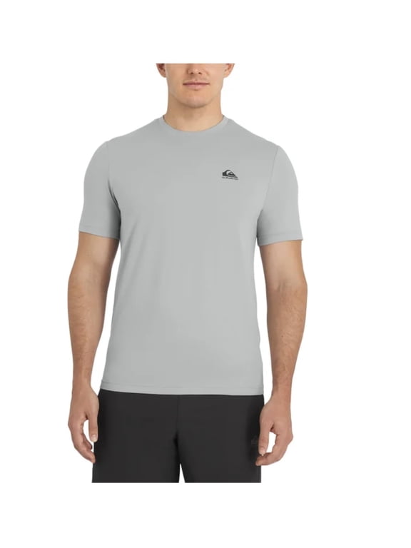 Men's Short Sleeve Stretch Active Tee Shirt (US, Alpha, Large, Regular, Regular, Gray)