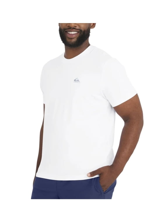 Men's Short Sleeve Stretch Active Tee Shirt (US, Alpha, Small, Regular, Regular, White)