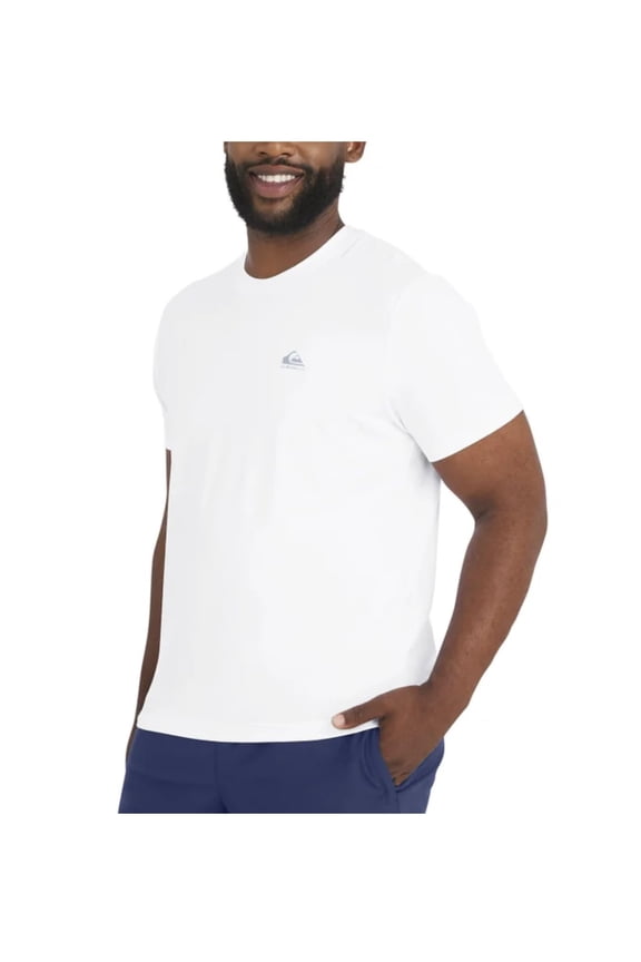 Men's Short Sleeve Stretch Active Tee Shirt (US, Alpha, X-Large, Regular, Regular, White)
