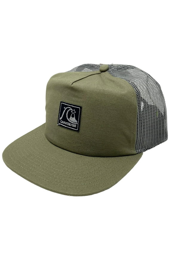 Men's Single Fin Trucker Hat Cap (Olive)