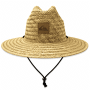 Quiksilver Mens Straw Hat Wide Brim Outdoor Lifeguard Straw Sun Hat Size Large/X-Large