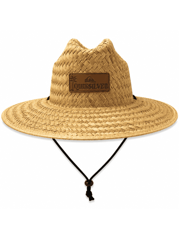 Men's Straw Hat Wide Brim Outdoor Lifeguard Straw Sun Hat (Size: Large/X-Large)