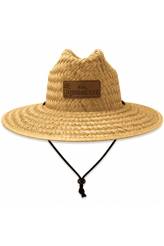 Men's Straw Hat Wide Brim Outdoor Lifeguard Straw Sun Hat (Size: Large/X-Large)