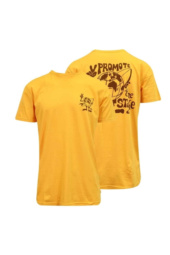 Men's T-Shirt Golden Yellow World Peace Graphic S/S