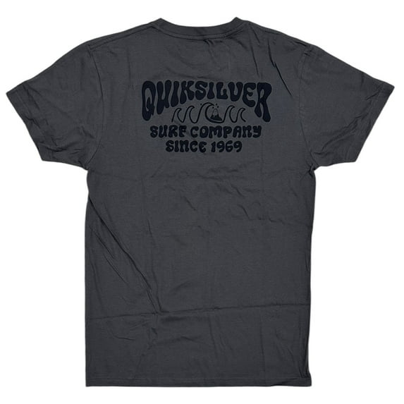 Quiksilver Men's T-Shirt Quik Lockup Mod Short Sleeve Crewneck Tee (XX-Large, Charcoal)