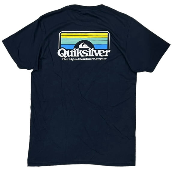 Quiksilver Men's The Original Boardshort Company Graphic Logo Tee T-Shirt (XX-Large, Navy)