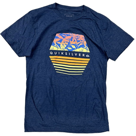 Quiksilver Men's X Flow Graphic Tee T-Shirt (Medium, Navy Blazer)