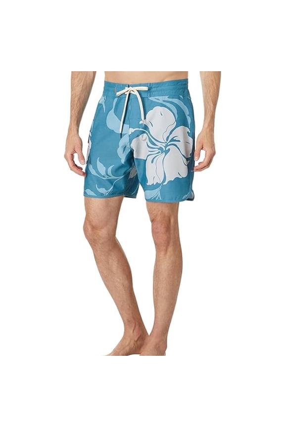 Mens Big Charmer Swim Bottom Board Shorts, Blue, 33