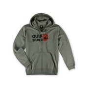 QUIKSILVER Mens Cube 2 Hoodie Sweatshirt, Grey, Small