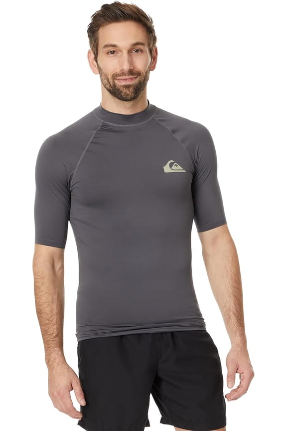 Mens Everyday UPF50 Short Sleeve Rashguard, Iron Gate, X-Small