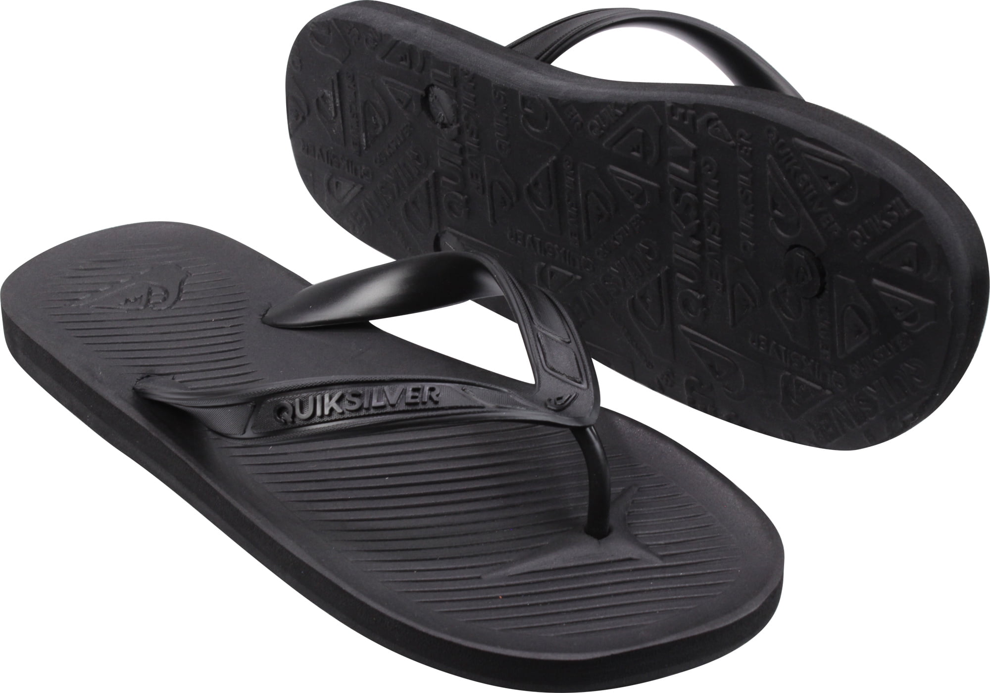 Quiksilver Mens Haleiwa II Casual Flip Flops Solid Black