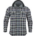 thumbnail image 1 of Quiksilver Mens Snap Up Long Sleeve Hooded Flannel Shirt - Sky Captain, 1 of 7