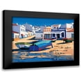 thumbnail image 1 of Quilici, Jean-Claude 18x15 Black Modern Framed Museum Art Print Titled - Barque bleue a Alvor, 1 of 5