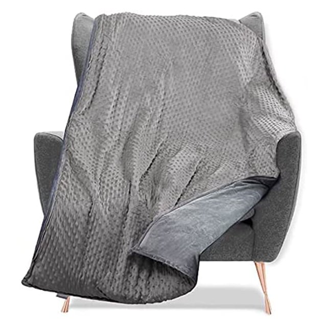 "Quility Premium 15lbs Weighted Blanket with Cooling Temperature