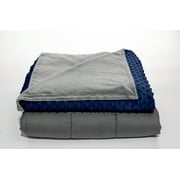 Quility Premium Weighted Blanket with Soft Cotton Cover, 60"x80", 20 lbs, Navy Blue