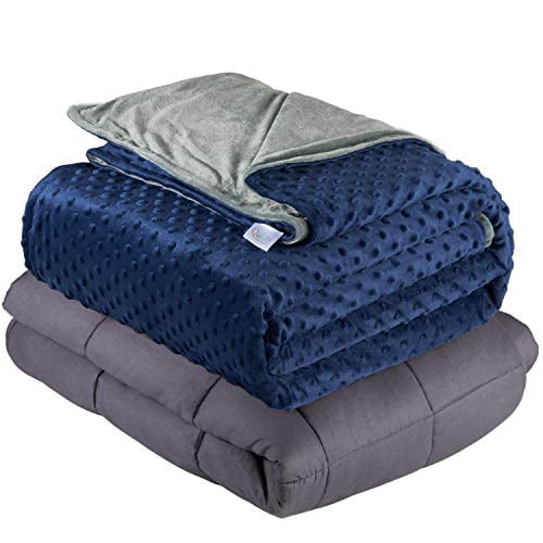 Quility Premium Weighted Blanket with Soft Cotton Cover, 86"x92", 20