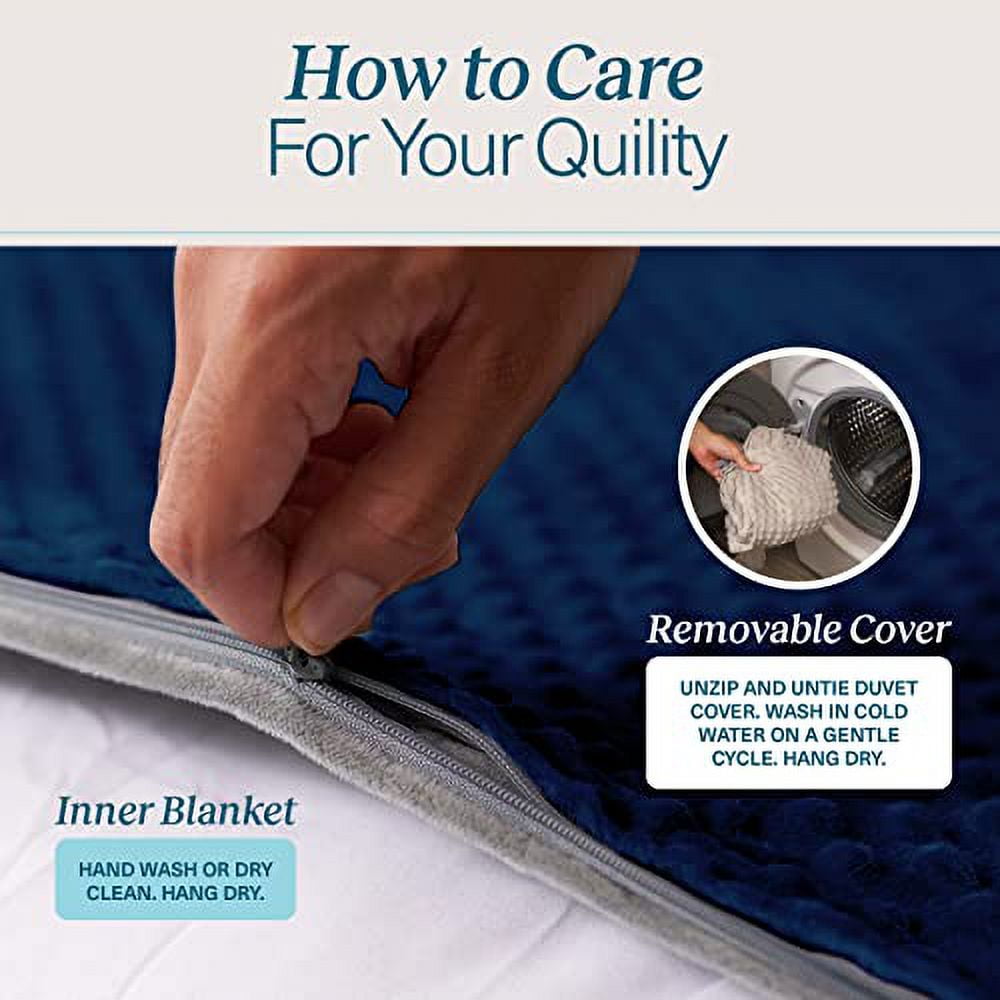Quility Weighted Blanket for Adults 15 LB Twin Size Heavy Blanket for Cooling & Heating 100
